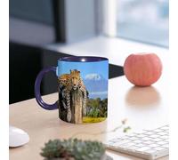 EMCLKS Funny Coffee Mug for Dad,Grandad & Men 11oz Ceramic Premium Mugs - Father’s Day Gift | Novelty Ceramic Coffee Cup | Leopard Sitting on a Tree on a Background of Mount Kilimanjaro