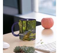 EMCLKS Funny Coffee Mug for Dad,Grandad & Men 11oz Ceramic Premium Mugs - Father’s Day Gift | Novelty Ceramic Coffee Cup | Decor,A Carpet of Bluebells Spreads Through The in Stafford