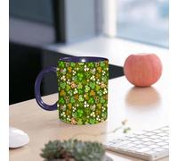 EMCLKS Funny Coffee Mug for Dad,Grandad & Men 11oz Ceramic Premium Mugs - Father’s Day Gift | Novelty Ceramic Coffee Cup | St. Patrick's Day, Lucky Shamrocks Pattern Irish