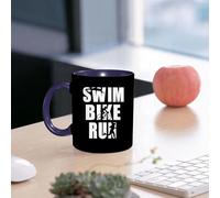 EMCLKS Funny Coffee Mug for Dad,Grandad & Men 11oz Ceramic Premium Mugs - Father’s Day Gift | Novelty Ceramic Coffee Cup | Triathlon Hand Drawn Lettering Quote Swim Fast Bike Strong Run to Win On cha