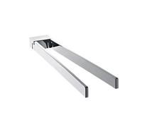 Emco Art Hand Towel Rail Pivoting 2 Arms 430 mm Chrome, Zinc, Gray, Normal