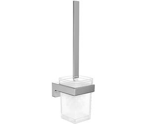 Emco Cue Brush Set Satin Crystal Glass Wall Model, Chrome, Normal