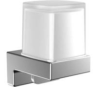 Emco cue Liquid Soap Dispenser with Crystal Glass Cup, Metal, Chrome, Normal