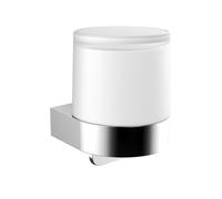 Emco Flow 2721 Liquid Soap Dispenser with Cup, Chrome, Stainless Steel, 102 x 102 x 148