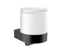 Emco Flow 2721 Liquid Soap Dispenser with Cup, Colour: Black, Stainless Steel, 102 x 102 x 148
