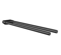 EMCO Flow Wall Mounted Towel Rail Two Arms Rigid Metal Bath Towel Rail Towel Rail for Two Towels Black 430mm