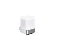 Emco Loft Sensor soap Dispenser, with Frosted Crystal Glass Cup. Capacity: Approx. 155ml Micro-USB Rechargeable Lithium-ion Battery. Can be Switched on and Off. -Chrome, Standard Size