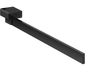 EMCO Loft Single Arm Wall Mounted Towel Rail Rigid Aluminium Bath Towel Rail Towel Bar for Towels, Matte Black