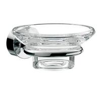 Emco rondo 2 Soap holder, crystal glass clear, chrome