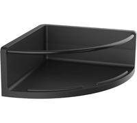 emco Round Corner Basket without Drilling for Wall Mounting I Shower Shelf for Gluing or Screwing Made of Metal I Shower Shelf for Bathroom Utensils in Matt White