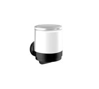 emco Round Liquid Soap Dispenser - One-Handed Operation, Black - 500 ml Capacity & Easy Wall Mounting - Modern Soap Dispenser Look in the Bathroom