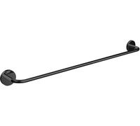 Emco Round Wall Mounted Bath Towel Rail 600mm Metal Towel Rail Towel Rail for Hand and Bath Towels, Matte Black