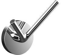 Emco Round Wall Mounted Double Hook Easy Care Aluminium 2 Towel Hanger Elegant Towel Hook Screw in Chrome