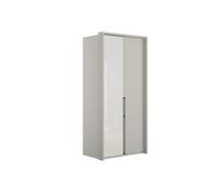 Emden 2 Door 1 Mirror On Left Hinged Wardrobe H: 220 X W: 107 X L: 58 cm Pebble Grey