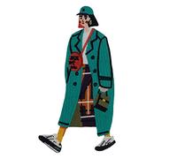 EMDOMO Fahion Women Patches Embroidered Applique City Lady Pattern Patch Sew on T-shirt Fabric Patches Badge (J)