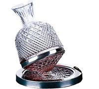 EMEBAY - 360° Rotating Crystal Decanter, 1.5L Glass Wine Aerator Set, Small Carafe With Gift Box