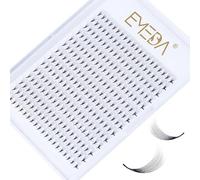 EMEDA 10D Pre made Fan Eyelash Extensions 8mm D curl 0.07mm 10D Russian Volume Lash Extensions Premade Lash Fans 10D Cluster Lashes 0.07 D (10D 0.07-D-8mm)