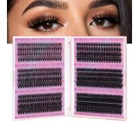 EMEDA 30D 40D 50D 60D 80D 100D Wispy Individual Cluster Lashes DIY at Home Natural Eyelash Clusters 10mm -16mm mix DIY Cluster Eyelash Extensions for Beginners (EME30D-100D mix)