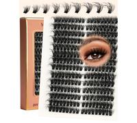 EMEDA 3D effect Fluffy Eyelash Clusters 8-16mm 80D Individual Lash Extensions DIY Cluster Lashes Natural and Fluffy 80P Eyelash Extensions at Home