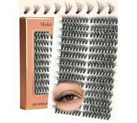 EMEDA 3D effect Natural Eyelash Clusters 8-16mm 40D Individual Lash Extensions DIY Cluster Lashes Natural and Fluffy 40P Eyelash Extensions at Home