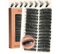 EMEDA 3D effect Natural Eyelash Clusters 8-16mm 60D Individual Lash Extensions DIY Cluster Lashes Natural and Fluffy 60P Eyelash Extensions at Home