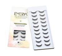EMEDA 3D Fake Lashes 10 Pairs Faux M ink Lashes Natural Look Small Face Eyelashes 100% Handmade Lashes Wispies Short Soft Reusable Eye Lash 1 Pack (SP27)