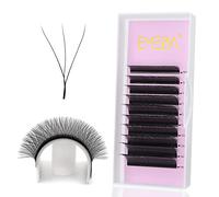 EMEDA 3D Premade Volume Fans W Lash Extensions 0.07mm C 12mm Self Fanning Volume Eyelash Extensions Y YY Lashes W Shaped Lashes Premade Fans 3D Auto Blooming Eyelashes (0.07 C 12mm)