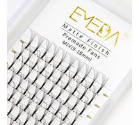 EMEDA Brown Pre-Glued Self-Adhesive Cluster Lashes: No Glue Needed Eyelash Extensions, Natural Wispy D Curl, Clear Invisible Band & 8 10 12 14mm Mixed for Volume and Easy Application