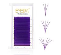 EMEDA Colored Lash Extensions Easy Fan Volume Lashes Colorful Purple Lashes 0.07mm D Curl 9-15mm Mix Length 2D-20D Rapid Auto Self Fanning Mega Volume Eyelash Extensions (Purple)