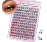 EMEDA Lash Clusters, Individual Lashes Wispy & Natural Cluster Lashes, 144 Clusters Eyelash Extensions, C Curl Eyelash Clusters, Soft Thin Band False Eyelashes 10mm (EME134 10mm)