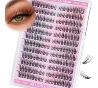 EMEDA Manga Lash Clusters, Individual Lashes Wispy & Natural Cluster Lashes, 144 Clusters Eyelash Extensions, C Curl Anime Eyelash Cluster, Soft Thin Band False Eyelashes 10mm - 13mm Mix (EME03)