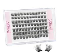 EMEDA Natural 3D Lash Clusters Eyelash Extensions DIY Invisible Thin Band 14mm Wispy Cluster Lash 3D Effect Individual Eyelash Clusters (EDM05)