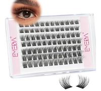 EMEDA Natural 3D Lash Clusters Eyelash Extensions DIY Invisible Thin Band 8mm 10mm 12mm 14mm mixed Wispy Cluster Lash 3D Effect Individual Eyelash Clusters (EDM05)