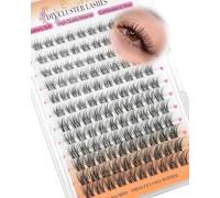 EMEDA Natural Lash Clusters Wispy Cluster Lashes DIY Eyelash Extensions Fluffy Eye Lashes Cluster C Curl Invisible Thin Band 8mm 10mm 12mm 14mm Mix Individual Lashes (VENUS-Mix)