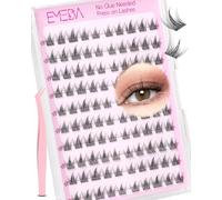 EMEDA Self Adhesive Eyelashes Manga Looking Self-Adhesive Lash Clusters Pre Glued Eyelashes Clusters Kit No Sticky Residue Auto Adhesive Cluster Lashes No Glue Needed (XP07)