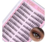 EMEDA Self Adhesive Lash Clusters Kit Cat Eye Fox Eye No Glue Needed Natural Eyelash Clusters Pre Glued Lash Cluster, Press on Cluster Lashes with Tweezers Glueless Lashes (Cat eye 01)