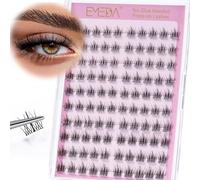 EMEDA Self Adhesive Lash Clusters Kit No Glue Needed Natural Manga Eyelash Clusters Pre Glued Lash Cluster, 120pcs Press on Cluster Lashes with Tweezers Glueless Lashes (K04)