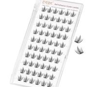 EMEDA Sheet Self Adhesive Lash Clusters, Press-On Lashes No Glue Needed Pre Glued Eyelash Clusters Wispy Cluster Lashes, C Curl Individual Lash Kit, ULTRA-THIN&LIGHT Reusable No Residue （Fairy04）