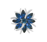 EMEGCY Floral Pearl Brooch Austrian Crystal Rhinestone Pins Gold Plated Leaf Lapel Pin Four Leaf Clover Brooch Birthday Graduation Jewelry Gift for Women Men, Austrian Crystal, Copper, Rhinestone
