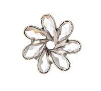 EMEGCY Floral Pearl Brooch Austrian Crystal Rhinestone Pins Gold Plated Leaf Lapel Pin Four Leaf Clover Brooch Birthday Graduation Jewelry Gift for Women Men, Copper, base