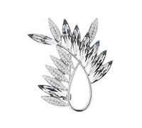 EMEGCY Olive Branch Brooch for Women Girls Rhinestone Brooch Crystal Leaf Lapel Pin Jewelry for Her, Copper, base