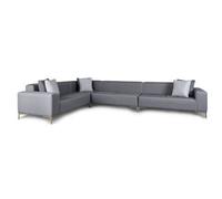 Emelda Grace Cloud Large Rectangle Corner Sofa - Left Hand - Dark Grey
