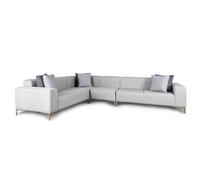 Emelda Grace Cloud Rectangle Corner Sofa - Left Hand - Grey
