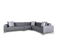 Emelda Grace Cloud Rectangle Corner Sofa - Right Hand - Dark Grey
