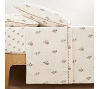 Emeline Cotton Muslin Flat Sheet Printed