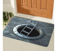 EMENDEN Front Door Mat, 3D Optical Illusion Rugs, 3.5mm Thick Non Slip Diatom mud mat Quick Dry Outdoor Indoor Entrance Washable Area Rug (N,50 * 80CM)