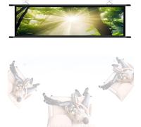 EMENKD Outdoor Indoor Projection Screen 16:9/4:3 Format, 30in 40in 50in 60in 72in Portable Projector Movies Screen Anti-Crease For Office Home Theater(72 Inch (16:9))