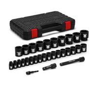 EMENTOL 30PCS 1/2" Drive Standard Impact Socket Set, CR-MO, Metric, 10mm - 36mm, Includes 3-inch and 6-inch Imapct Extension Bars, 1/4"-1/2" Drill Adapter