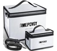 EMEPOVGY Fireproof Explosionproof Large Capacity Battery Storage Guard Pouch for Lipo Charge & Storage with Portable Bandage(22.3x20.9x17.4cm, 19x9x11cm