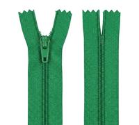 Emerald 14 Inch 35.6 cm Nylon Dressmaking Zip, Closed End, Size No #3, Auto Lock Pull, Standard Sewing & Craft Zipper - Perfect for Clothes, Bags, Cushions, Pockets & More - Giddy Square